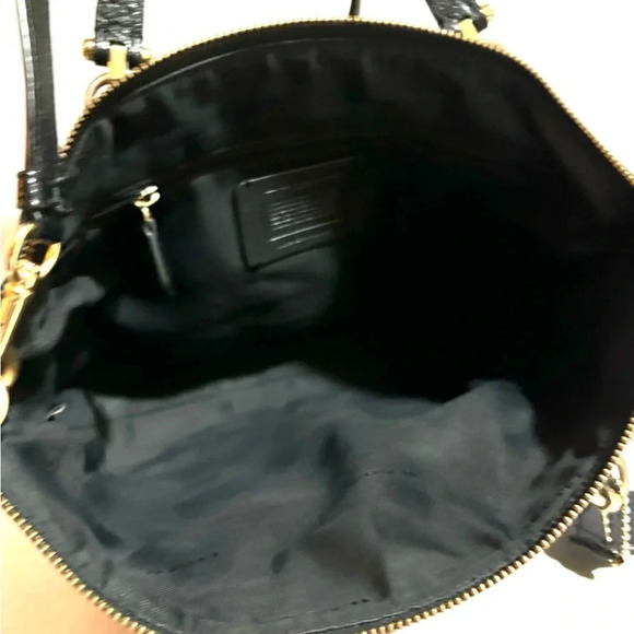 Coach black leather satchel handbag - Picture 8 of 10